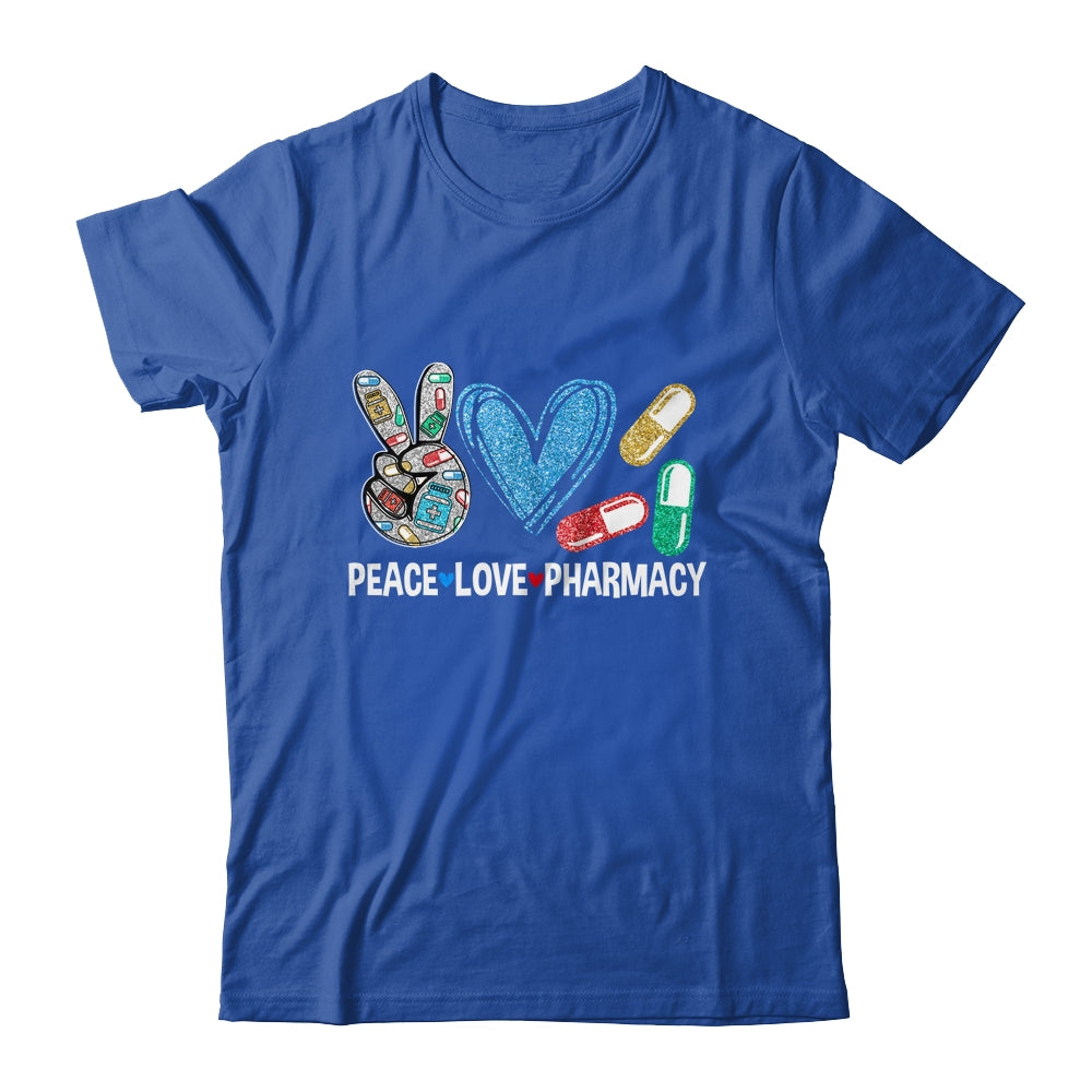 Peace Love Pharmacy Funny Pharmacy Tech Pharmacist Shirt & Hoodie | siriusteestore