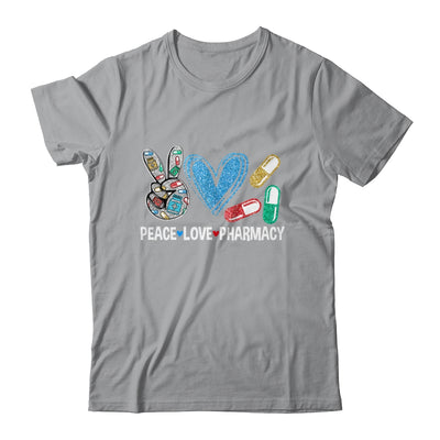 Peace Love Pharmacy Funny Pharmacy Tech Pharmacist Shirt & Hoodie | siriusteestore