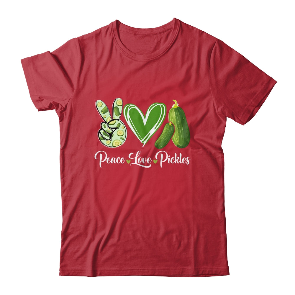 Peace Love Pickles Art For Women Men Girls Pickled Cucumber Shirt & Tank Top | siriusteestore