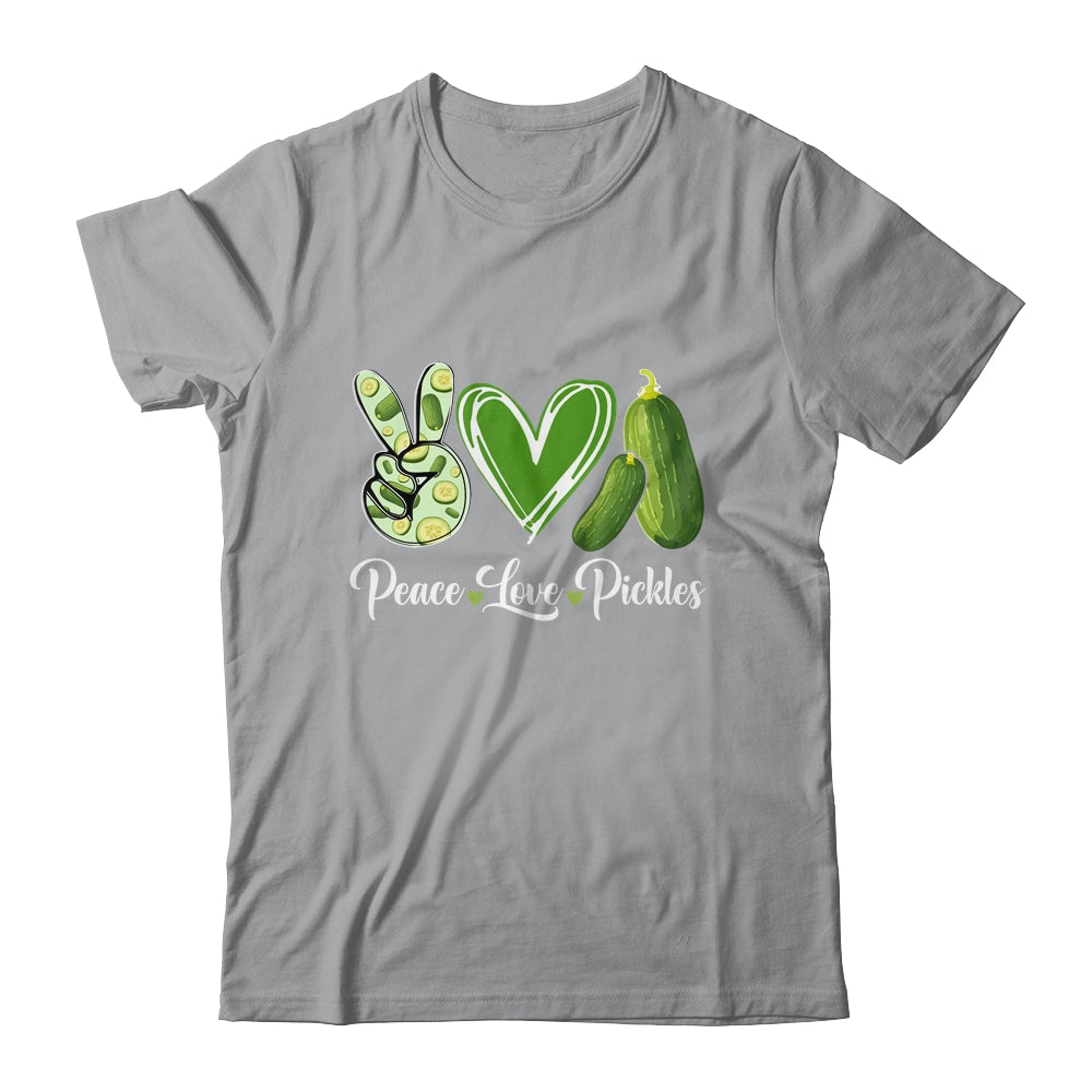 Peace Love Pickles Art For Women Men Girls Pickled Cucumber Shirt & Tank Top | siriusteestore