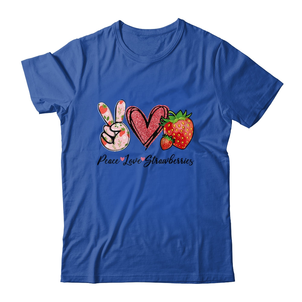 Peace Love Strawberry Farmer Strawberries Lover Berry Fruits Shirt & Tank Top | siriusteestore