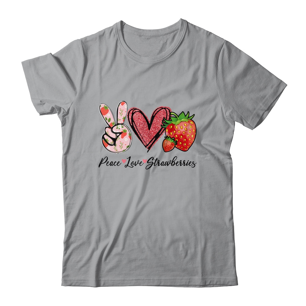 Peace Love Strawberry Farmer Strawberries Lover Berry Fruits Shirt & Tank Top | siriusteestore