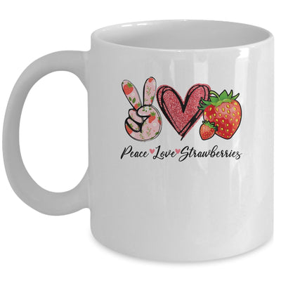 Peace Love Strawberry Farmer Strawberries Lover Berry Fruits Mug | siriusteestore