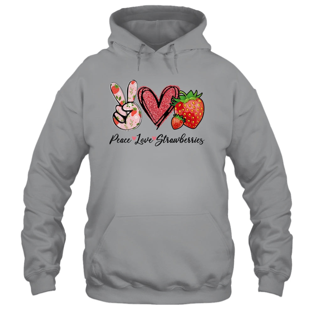 Peace Love Strawberry Farmer Strawberries Lover Berry Fruits Shirt & Tank Top | siriusteestore