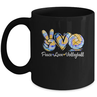 Peace Love Volleyball Player Tie Dye Style Women Teen Girls Mug | siriusteestore