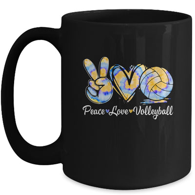 Peace Love Volleyball Player Tie Dye Style Women Teen Girls Mug | siriusteestore