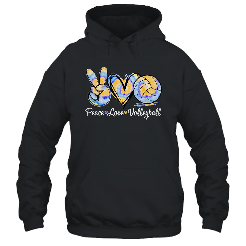 Peace Love Volleyball Player Tie Dye Style Women Teen Girls Shirt & Tank Top | siriusteestore
