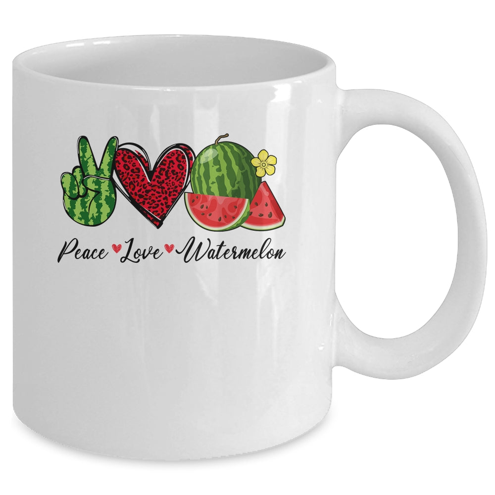 Peace Love Watermelon Summer For Women Teen Girls Mug | siriusteestore