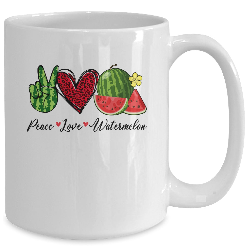 Peace Love Watermelon Summer For Women Teen Girls Mug | siriusteestore