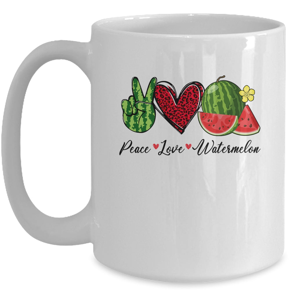 Peace Love Watermelon Summer For Women Teen Girls Mug | siriusteestore