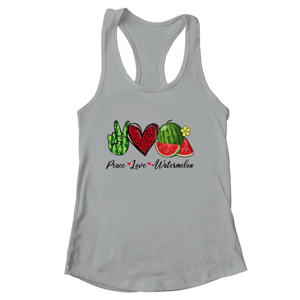 Peace Love Watermelon Summer For Women Teen Girls Shirt & Tank Top | siriusteestore