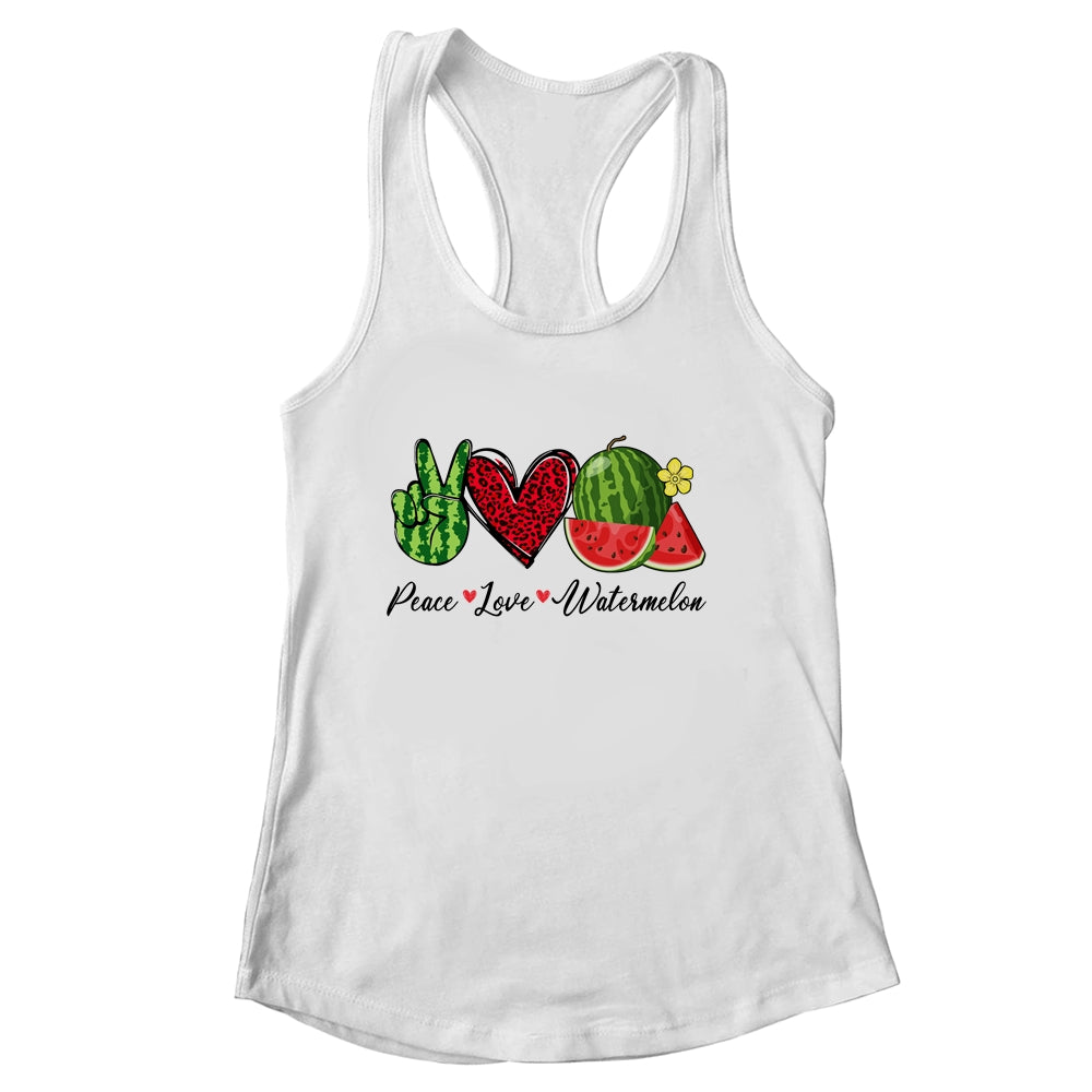 Peace Love Watermelon Summer For Women Teen Girls Shirt & Tank Top | siriusteestore