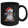 Peace Sign Hand Penguin Santa Christmas Penguin Women Kids Mug | siriusteestore