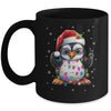 Peace Sign Hand Penguin Santa Christmas Penguin Women Kids Mug | siriusteestore