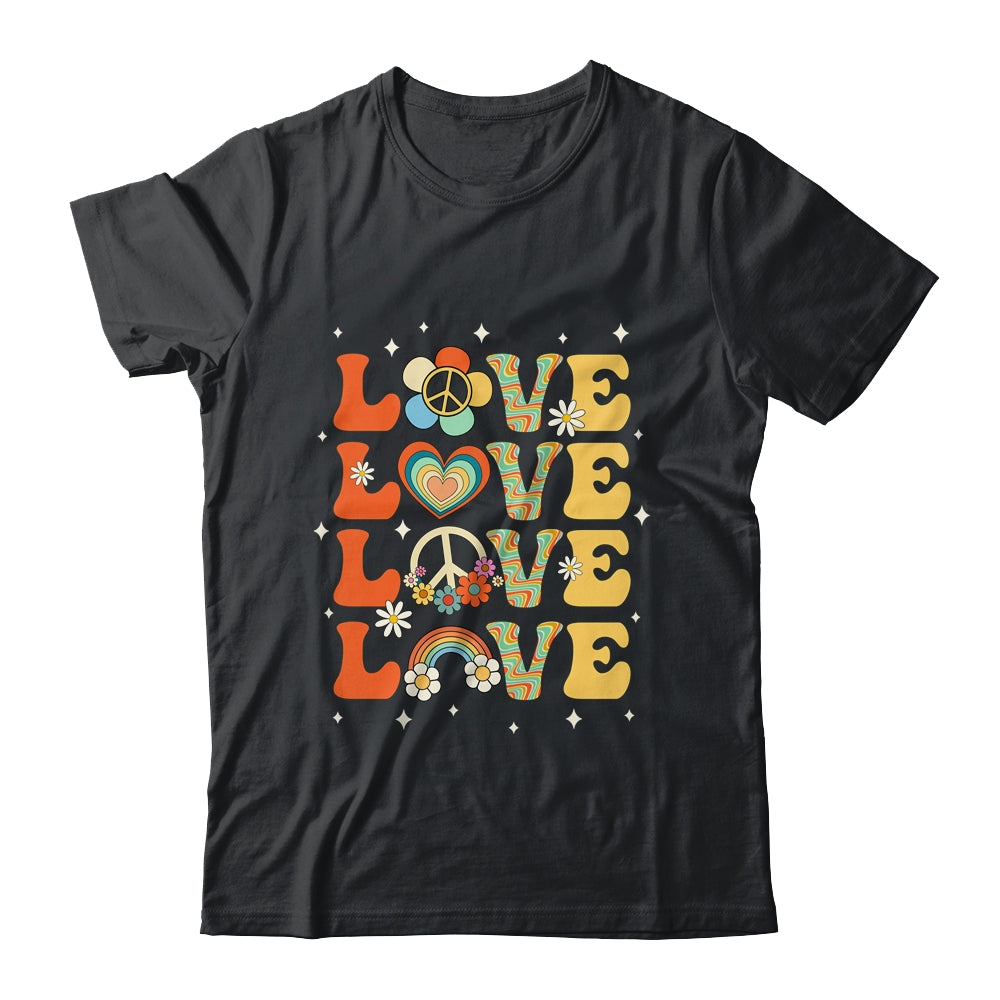 Peace Sign Love 60s 70s Costume 70 Theme Party Groovy Hippie Shirt & Tank Top | siriusteestore