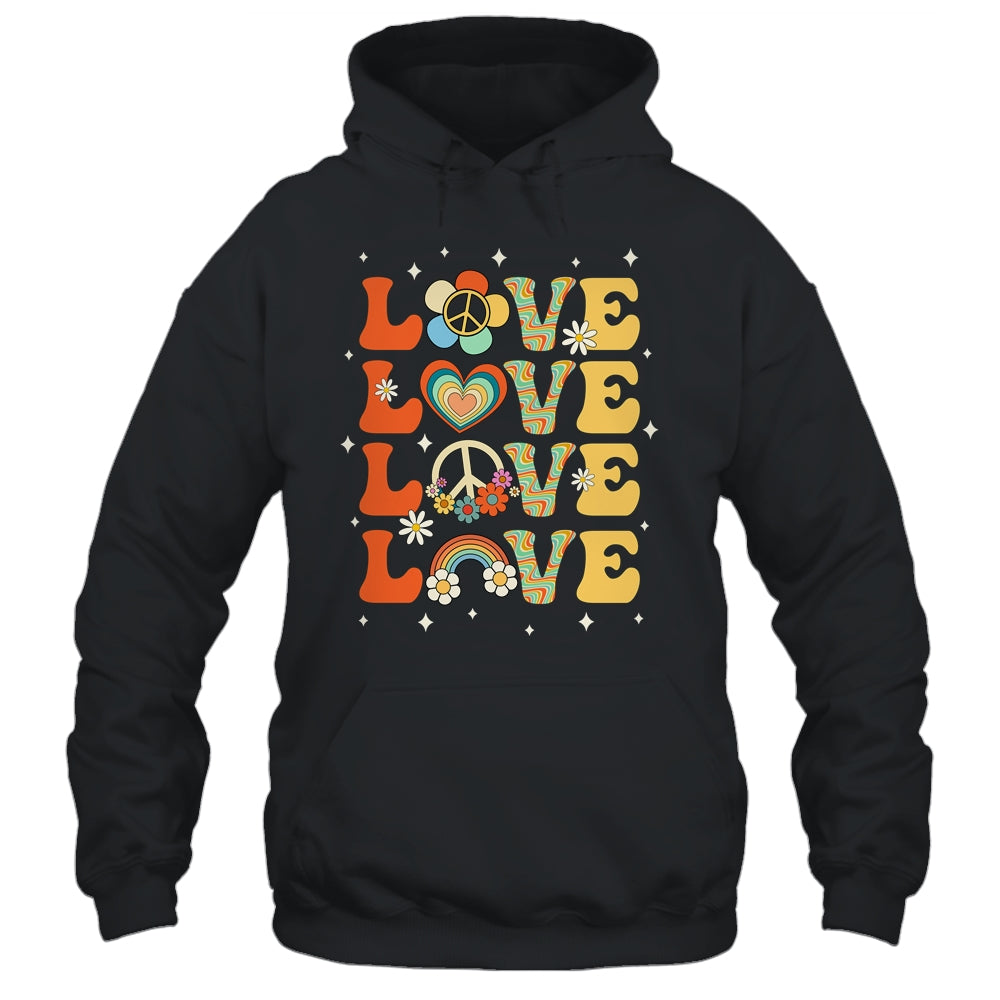 Peace Sign Love 60s 70s Costume 70 Theme Party Groovy Hippie Shirt & Tank Top | siriusteestore