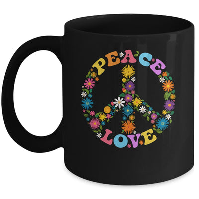 Peace Sign Love Flower 60s 70s Tie Dye Hippie Costume Mug | siriusteestore