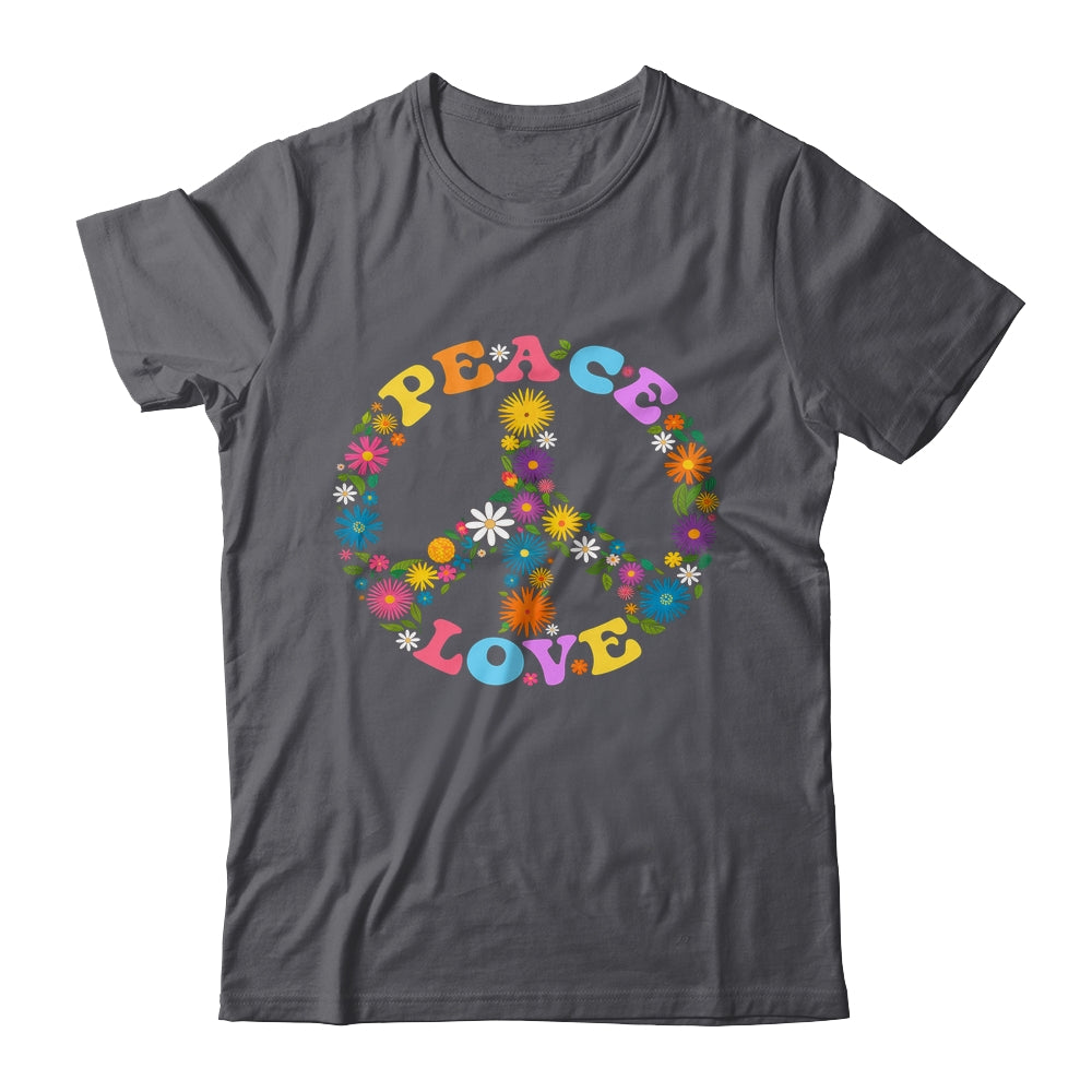 Peace Sign Love Flower 60s 70s Tie Dye Hippie Costume Shirt & Tank Top | siriusteestore