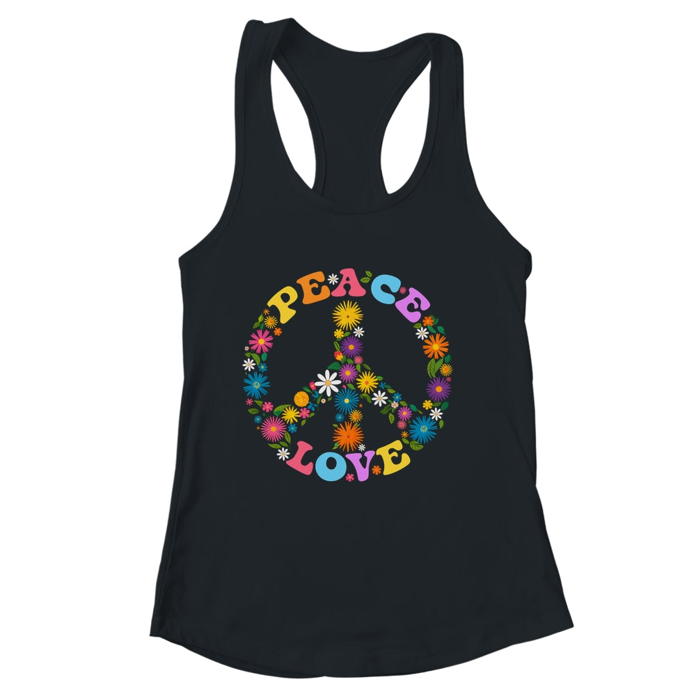 Peace Sign Love Flower 60s 70s Tie Dye Hippie Costume Shirt & Tank Top | siriusteestore