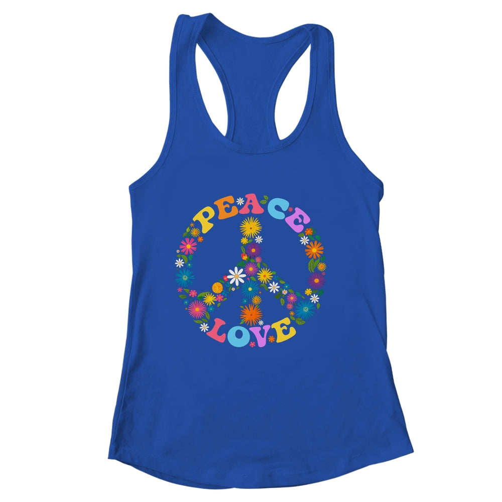 Peace Sign Love Flower 60s 70s Tie Dye Hippie Costume Shirt & Tank Top | siriusteestore
