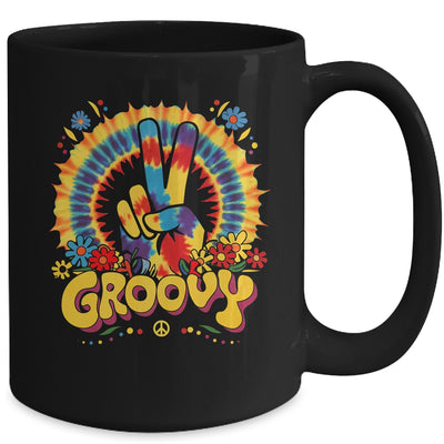 Peace Sign Love Groovy Hippie Party Costume Retro Design Mug | siriusteestore
