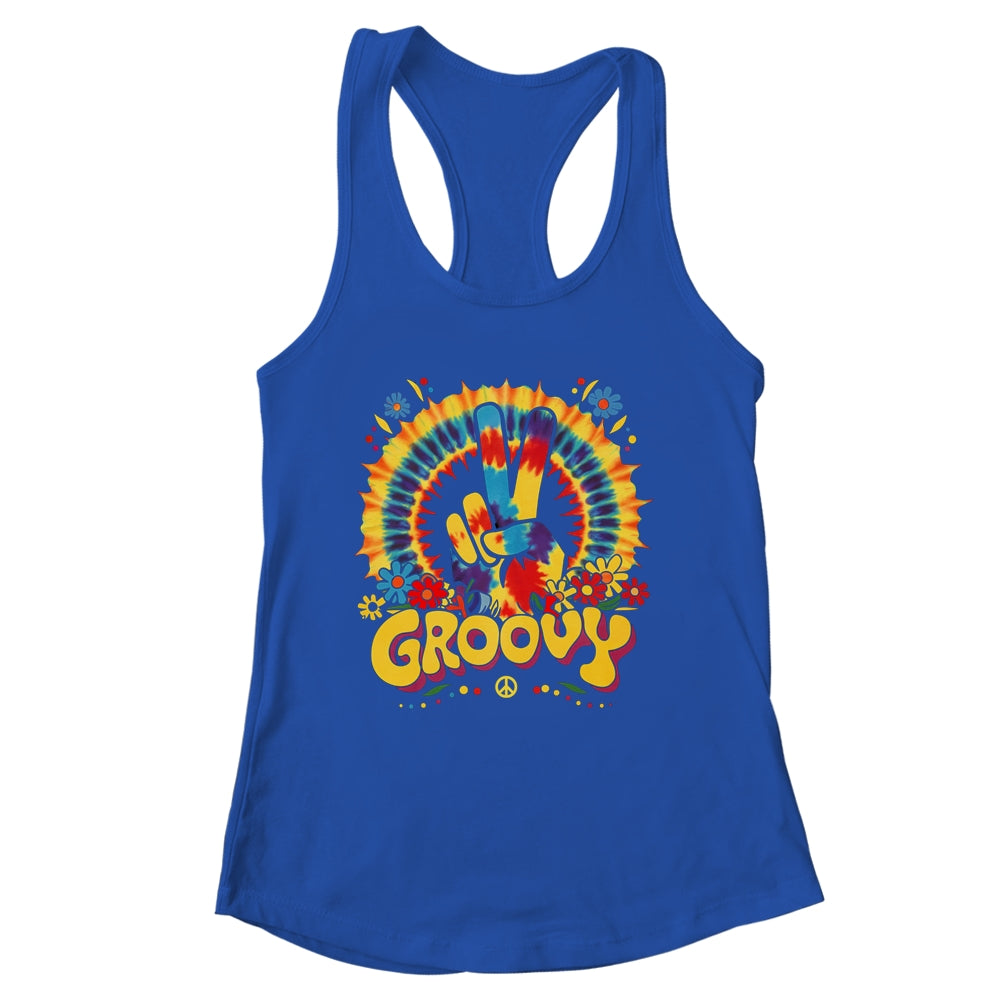 Peace Sign Love Groovy Hippie Party Costume Retro Design Shirt & Tank Top | siriusteestore