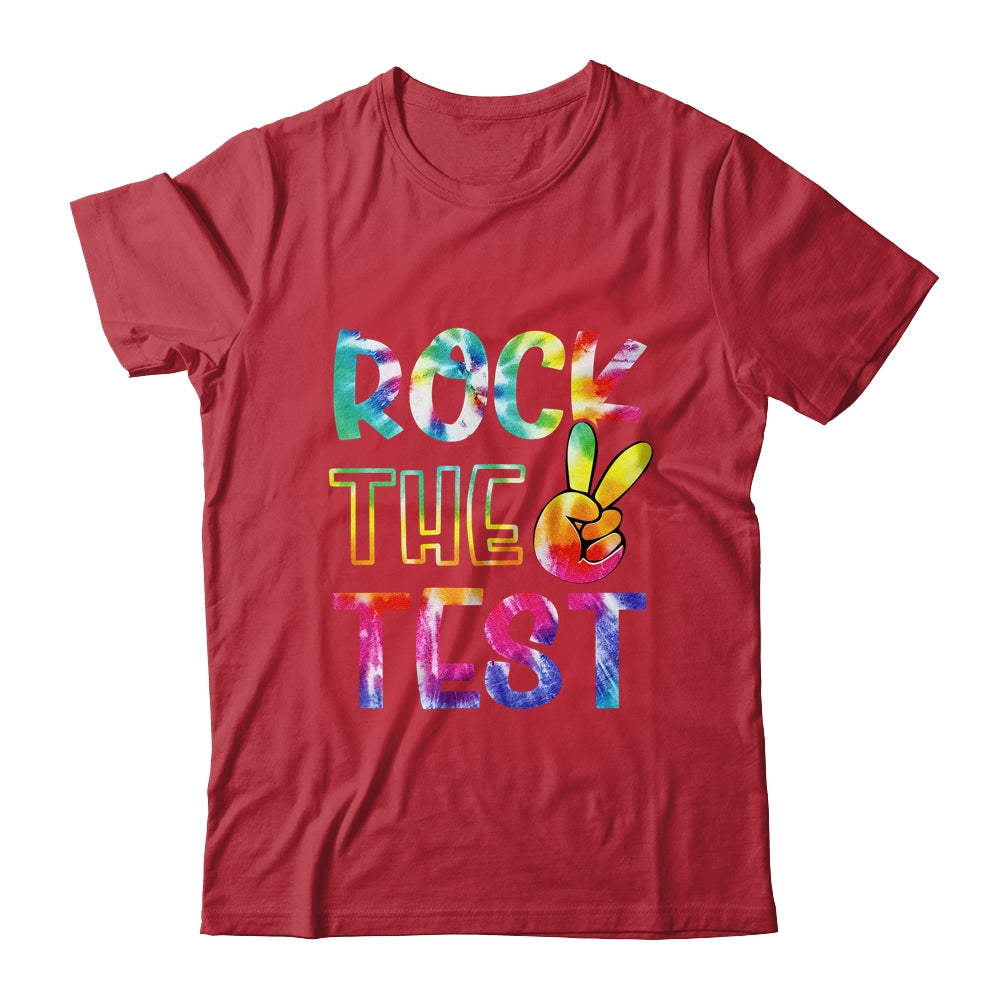 Peace Tie Dye Rock The Test Happy Testing Day Teacher Lover Shirt & Hoodie | siriusteestore