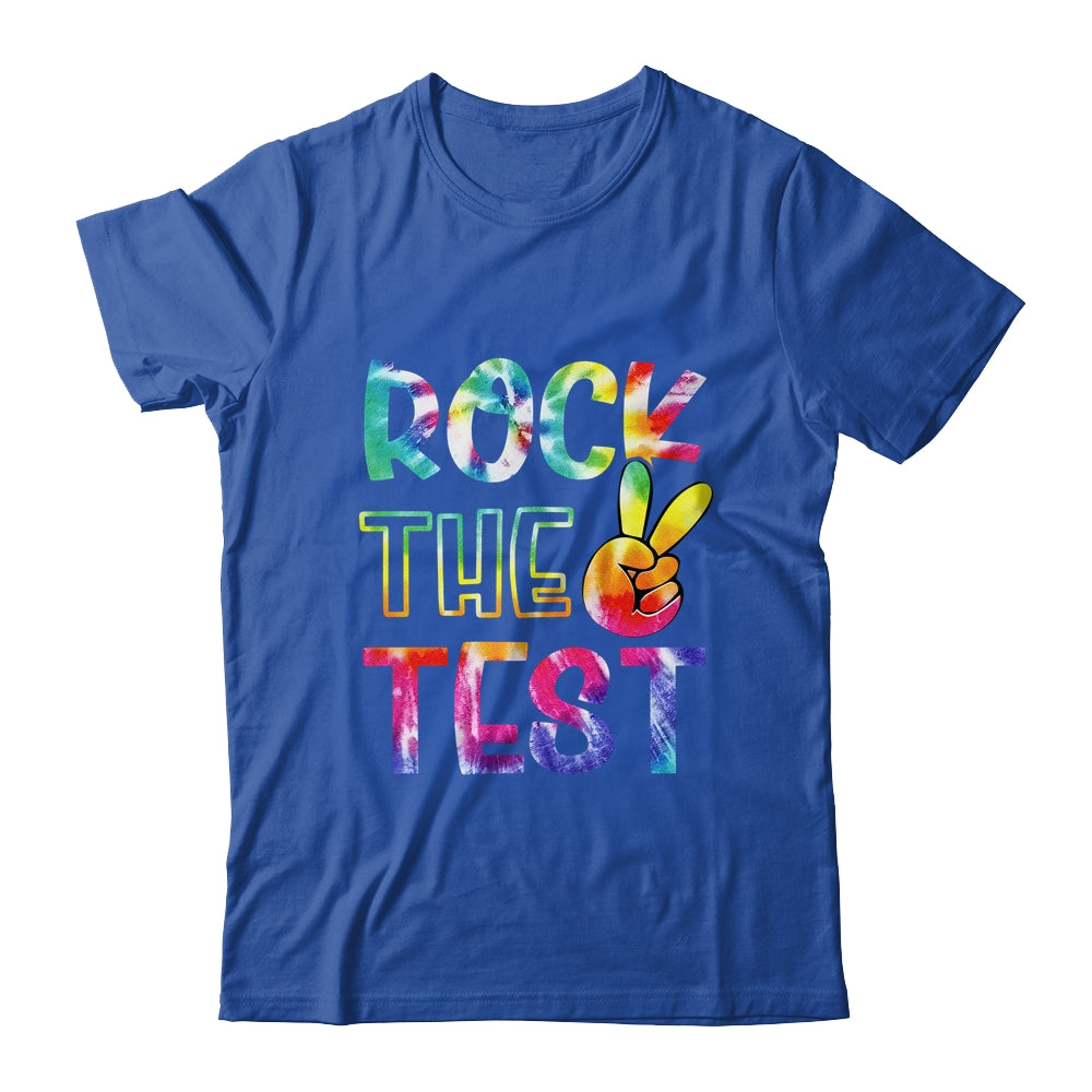 Peace Tie Dye Rock The Test Happy Testing Day Teacher Lover Shirt & Hoodie | siriusteestore