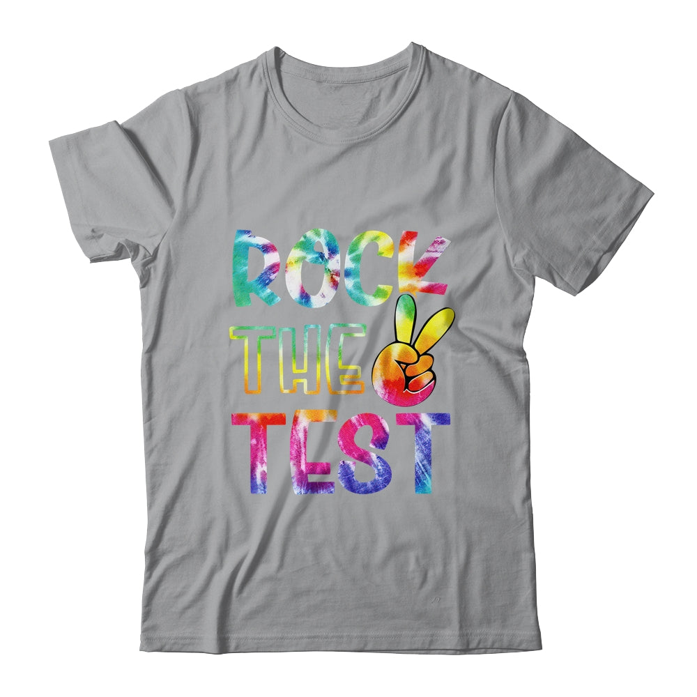 Peace Tie Dye Rock The Test Happy Testing Day Teacher Lover Shirt & Hoodie | siriusteestore