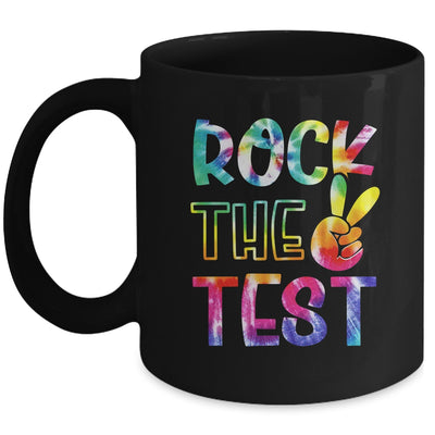 Peace Tie Dye Rock The Test Happy Testing Day Teacher Lover Mug | siriusteestore