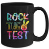 Peace Tie Dye Rock The Test Happy Testing Day Teacher Lover Mug | siriusteestore