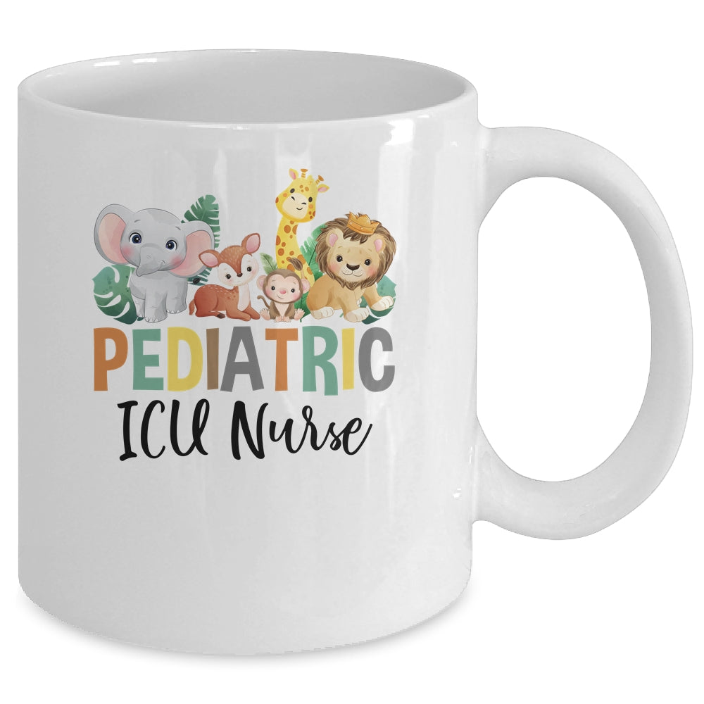 Pediatric ICU Nurse PICU Nurse Animals Nurse Appreciation Mug | siriusteestore