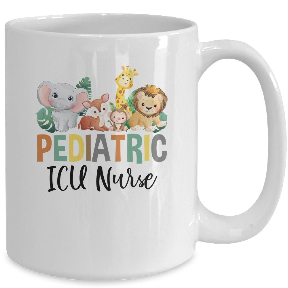 Pediatric ICU Nurse PICU Nurse Animals Nurse Appreciation Mug | siriusteestore