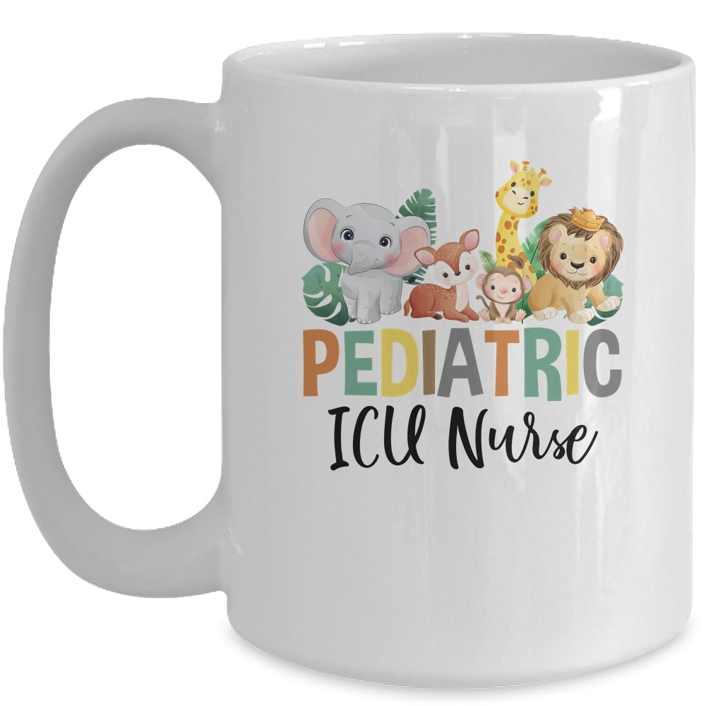 Pediatric ICU Nurse PICU Nurse Animals Nurse Appreciation Mug | siriusteestore