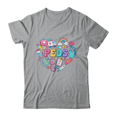 Peds Nurse Stuff Retro Pediatric Practitioner PICU Heart Shirt & Hoodie | siriusteestore