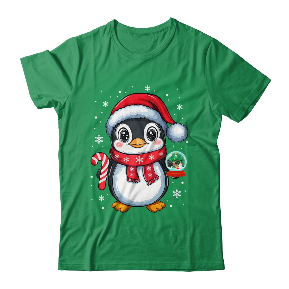 Penguin Christmas Candy Cane Winter Xmas Women Girl Boy Shirt & Sweatshirt | siriusteestore