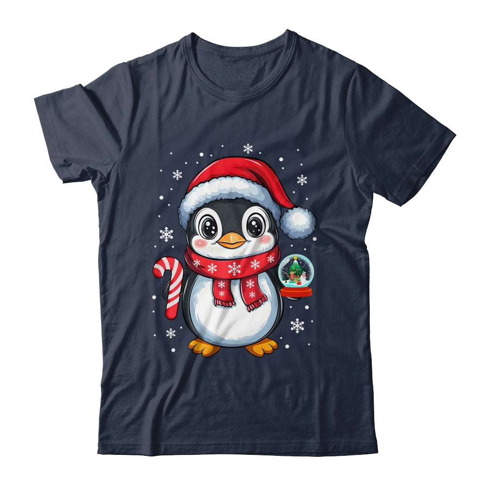 Penguin Christmas Candy Cane Winter Xmas Women Girl Boy Shirt & Sweatshirt | siriusteestore