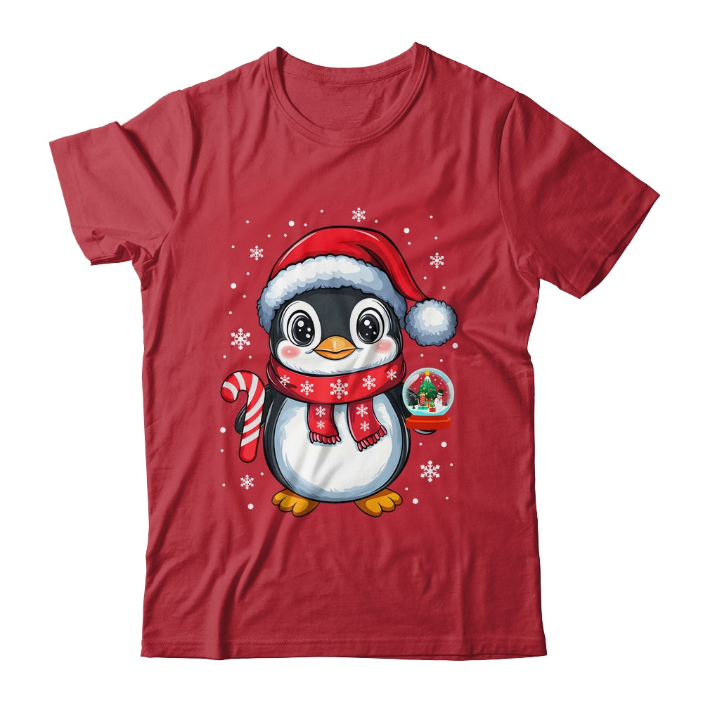 Penguin Christmas Candy Cane Winter Xmas Women Girl Boy Shirt & Sweatshirt | siriusteestore