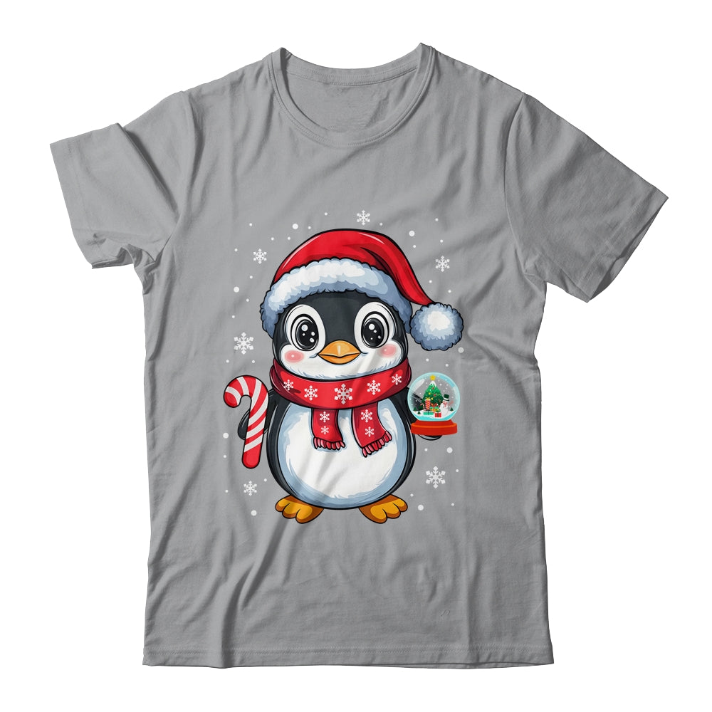 Penguin Christmas Candy Cane Winter Xmas Women Girl Boy Shirt & Sweatshirt | siriusteestore
