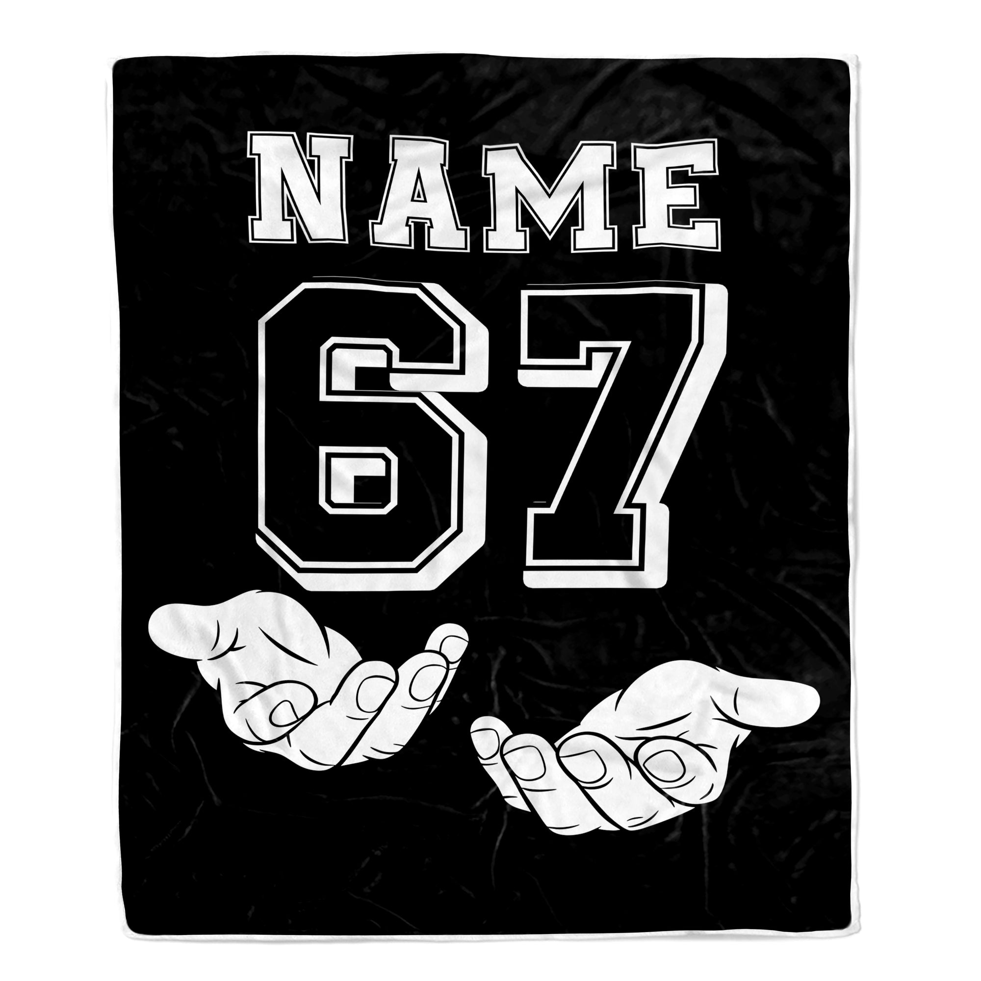 Personalized 67 Meme Throw Blanket Custom Name Funny Number 6 7 Six Seven Gen Alpha Meme Design For Teens Adults Birthday Christmas Gift Ideas Fleece Blanket | siriusteestore