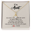 Alluring Beauty Necklace 18K Yellow Gold Finish | Personalized Aunt Necklace From Niece Nephew You Will Always Be My Aunt Birthday Mothers Day Christmas Customized Gift Box Message Card | siriusteestore