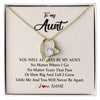 Forever Love Necklace 18K Yellow Gold Finish | Personalized Aunt Necklace From Niece Nephew You Will Always Be My Aunt Birthday Mothers Day Christmas Customized Gift Box Message Card | siriusteestore