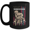Personalized Awesome Godfather Kids With Name Custom Hands Fist Bump Flag Fathers Day Birthday Christmas Mug | siriusteestore