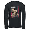 Personalized Awesome Papa Grandkids With Name Custom Hands Fist Bump Flag Fathers Day Birthday Christmas Shirt & Hoodie | siriusteestore