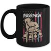 Personalized Awesome Pawpaw Grandkids With Name Custom Hands Fist Bump Flag Fathers Day Birthday Christmas Mug | siriusteestore