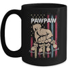 Personalized Awesome Pawpaw Grandkids With Name Custom Hands Fist Bump Flag Fathers Day Birthday Christmas Mug | siriusteestore
