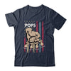 Personalized Awesome Pops Grandkids With Name Custom Hands Fist Bump Flag Fathers Day Birthday Christmas Shirt & Hoodie | siriusteestore