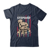 Personalized Awesome Stepdad Kids With Name Custom Hands Fist Bump Flag Fathers Day Birthday Christmas Shirt & Hoodie | siriusteestore