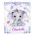 Personalized Baby Blanket With Name Custom Cute Elephant Purple Newborn Baby Girl Children Kids Daughter Granddaughter Niece Birthday Christmas Fleece Blanket | siriusteestore