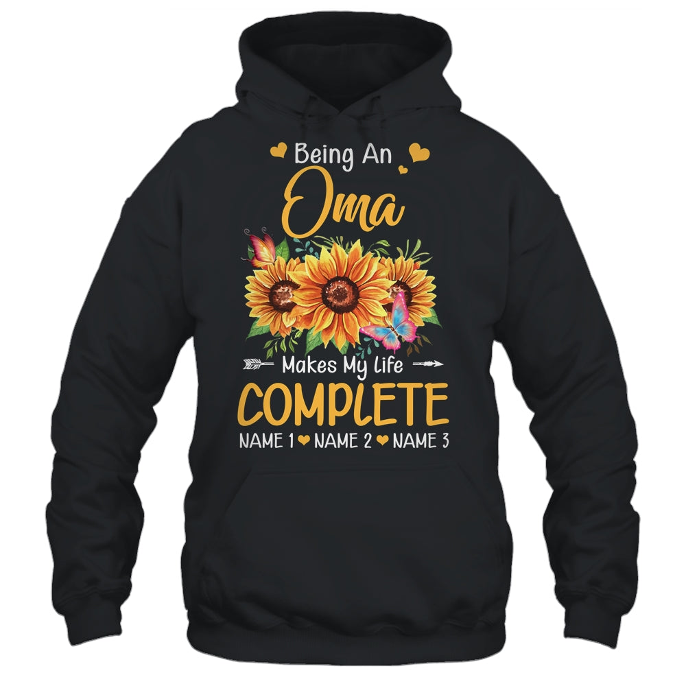 Personalized Being A Oma Makes My Life Complete Custom Grandkids Name Mothers Day Birthday Christmas Shirt & Tank Top | siriusteestore